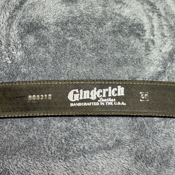 Men's Black Textured Leather Belt - Picture 2 of 8